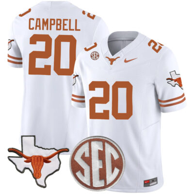 Earl Campbell Texas Longhorns Football White Vapor F.U.S.E Limited Jersey - All Stitched