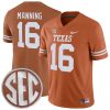 Arch Manning Texas Longhorns Football Orange Home Game Jersey - All Stitched