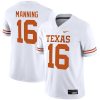 Arch Manning Texas Longhorns Football White Away Game Jersey - All Stitched