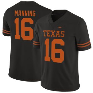 Arch Manning Texas Longhorns Football Black Alternate Game Jersey - All Stitched