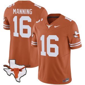 Arch Manning Texas Longhorns Football Orange Vapor F.U.S.E Limited Jersey - All Stitched
