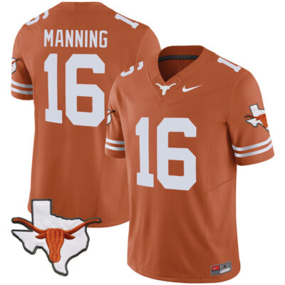 Arch Manning Texas Longhorns Football Orange Vapor F.U.S.E Limited Jersey - All Stitched