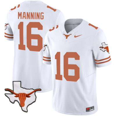 Arch Manning Texas Longhorns Football White Vapor F.U.S.E Limited Jersey - All Stitched