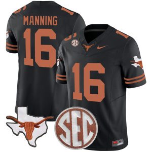 Arch Manning Texas Longhorns Football Black Vapor F.U.S.E Limited Jersey - All Stitched