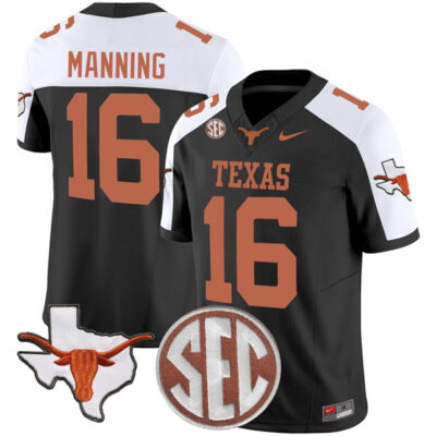 Arch Manning Texas Longhorns Football Alternate Black Vapor F.U.S.E Limited Jersey - All Stitched