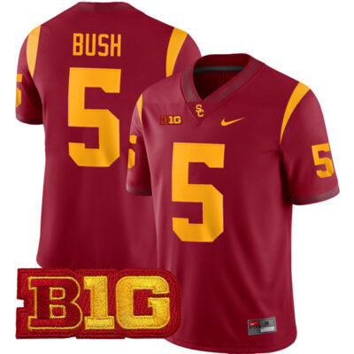 Reggie Bush USC Trojans Football Cardinal Home Game Jersey - All Stitched
