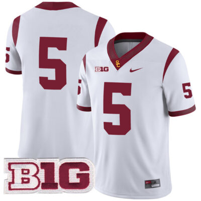 Reggie Bush USC Trojans Football White Away Jersey - All Stitched