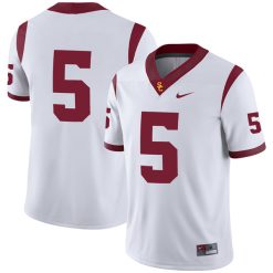 Reggie Bush USC Trojans Football White Away Jersey - All Stitched