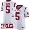 Reggie Bush USC Trojans Football White Away Game Jersey - All Stitched