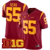Junior Seau USC Trojans Football Cardinal Home Game Jersey - All Stitched