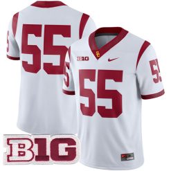 Carde Smith USC Trojans Football White Away Jersey - All Stitched