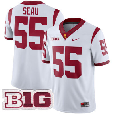 Junior Seau USC Trojans Football White Away Game Jersey - All Stitched