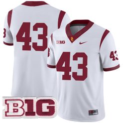 Troy Polamalu USC Trojans Football White Away Jersey - All Stitched