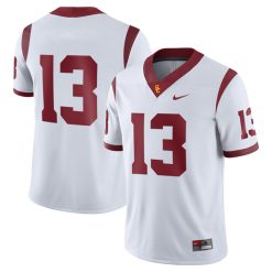 Caleb Williams USC Trojans Football White Away Jersey - All Stitched