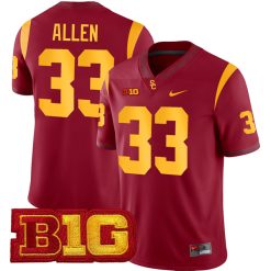 Marcus Allen USC Trojans Football Cardinal Home Game Jersey - All Stitched