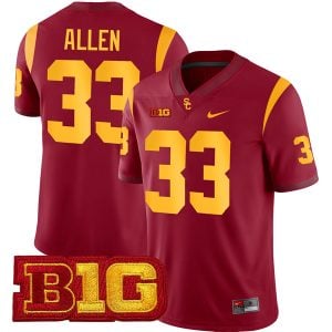 Marcus Allen USC Trojans Football Cardinal Home Game Jersey - All Stitched