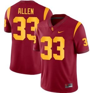 Marcus Allen USC Trojans Football Cardinal Home Game Jersey - All Stitched