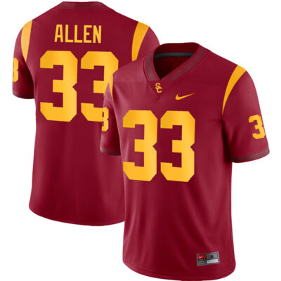 Marcus Allen USC Trojans Football Cardinal Home Game Jersey - All Stitched