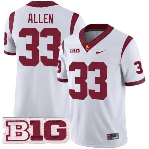 Marcus Allen USC Trojans Football White Away Game Jersey - All Stitched