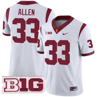 Marcus Allen USC Trojans Football White Away Game Jersey - All Stitched