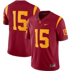 Drake London USC Trojans Football Cardinal Home Jersey - All Stitched
