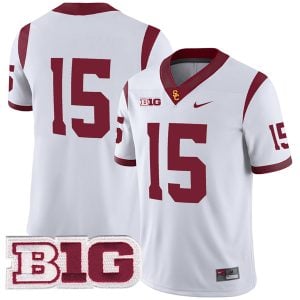 Drake London USC Trojans Football White Away Jersey - All Stitched