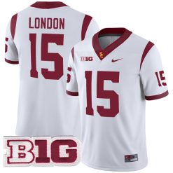 Drake London USC Trojans Football White Away Game Jersey - All Stitched