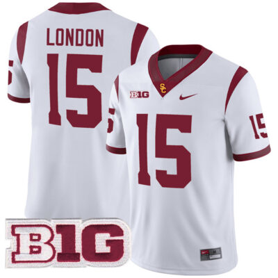 Drake London USC Trojans Football White Away Game Jersey - All Stitched