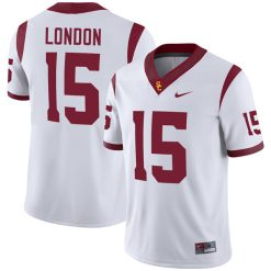 Drake London USC Trojans Football White Away Game Jersey - All Stitched