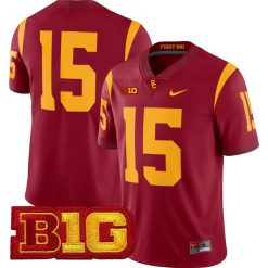 Drake London USC Trojans Football Cardinal Home Limited Jersey - All Stitched