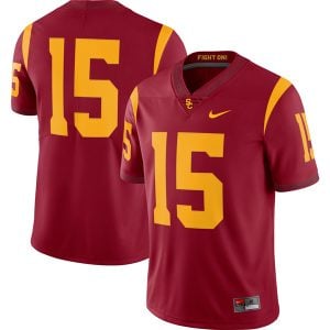 Drake London USC Trojans Football Cardinal Home Limited Jersey - All Stitched