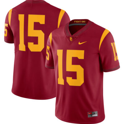Drake London USC Trojans Football Cardinal Home Limited Jersey - All Stitched