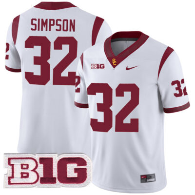 OJ Simpson USC Trojans Football White Away Game Jersey - All Stitched