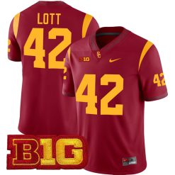Ronnie Lott USC Trojans Football Cardinal Home Game Jersey - All Stitched