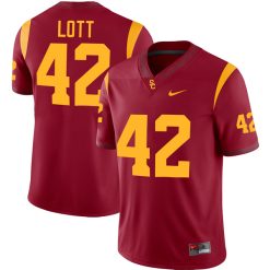 Ronnie Lott USC Trojans Football Cardinal Home Game Jersey - All Stitched