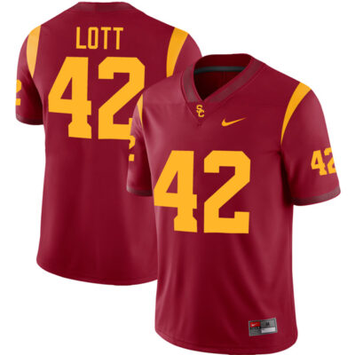 Ronnie Lott USC Trojans Football Cardinal Home Game Jersey - All Stitched
