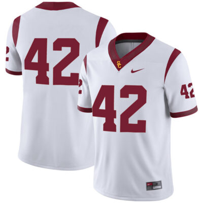 Ronnie Lott USC Trojans Football White Away Jersey - All Stitched