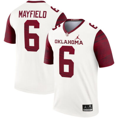 Baker Mayfield Oklahoma Sooners Football White Legend Jersey - All Stitched