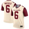 Baker Mayfield Oklahoma Sooners Football Cream Legend Jersey - All Stitched