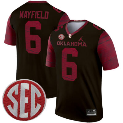 Baker Mayfield Oklahoma Sooners Football Black Legend Jersey - All Stitched