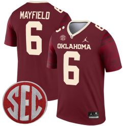 Baker Mayfield Oklahoma Sooners Football Crimson Legend Jersey - All Stitched