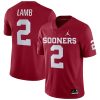 CeeDee Lamb Oklahoma Sooners Football Crimson Home Jersey - All Stitched