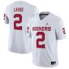 CeeDee Lamb Oklahoma Sooners Football White Away Jersey - All Stitched