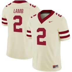 CeeDee Lamb Oklahoma Sooners Football Cream Alternate Jersey - All Stitched