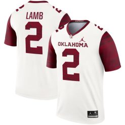 CeeDee Lamb Oklahoma Sooners Football White Legend Jersey - All Stitched