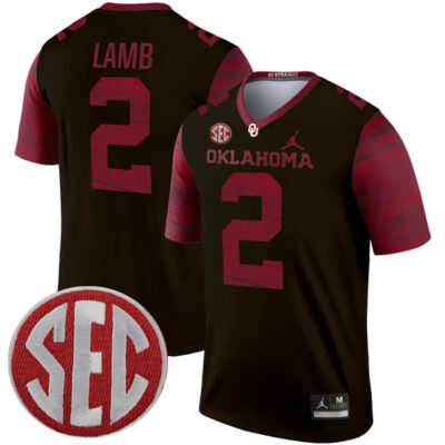 CeeDee Lamb Oklahoma Sooners Football Black Legend Jersey - All Stitched