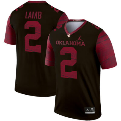 CeeDee Lamb Oklahoma Sooners Football Black Legend Jersey - All Stitched
