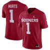 Jalen Hurts Oklahoma Sooners Football Crimson Home Jersey - All Stitched