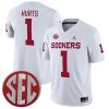 Jalen Hurts Oklahoma Sooners Football White Away Jersey - All Stitched