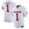 Jalen Hurts Oklahoma Sooners Football White Away Jersey - All Stitched